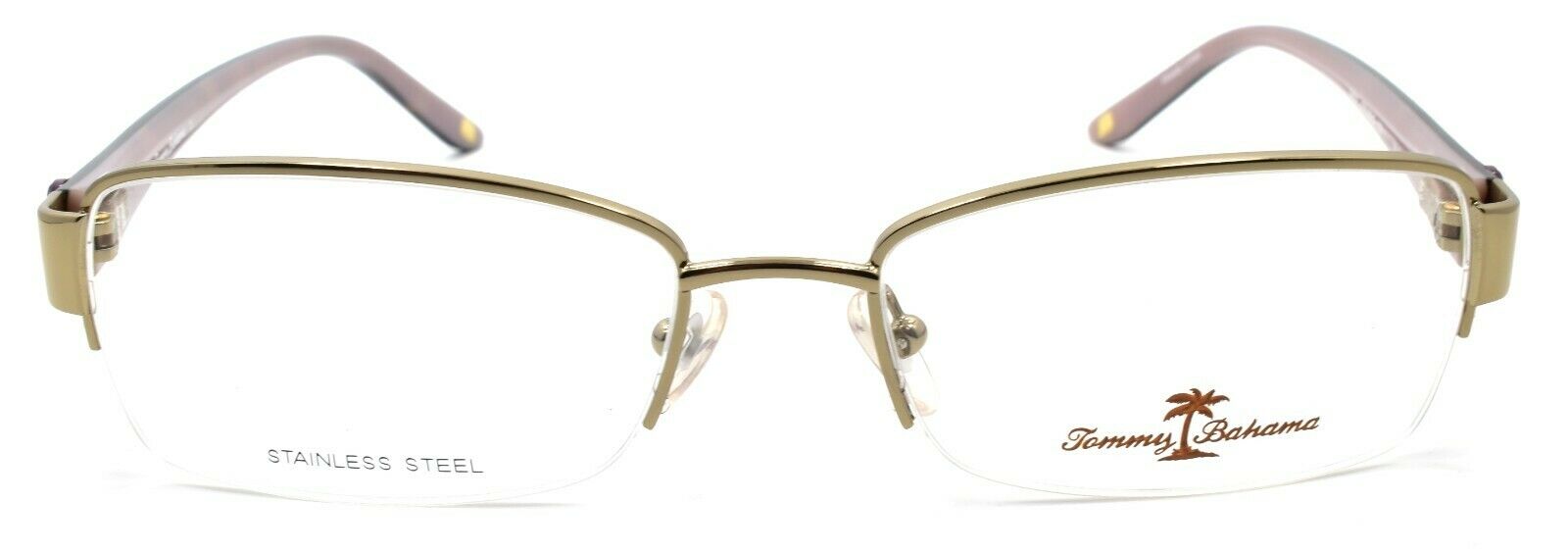 2-Tommy Bahama TB5037 717 Women's Eyeglasses Frames Half-rim 53-17-135 Gold-788678561732-IKSpecs
