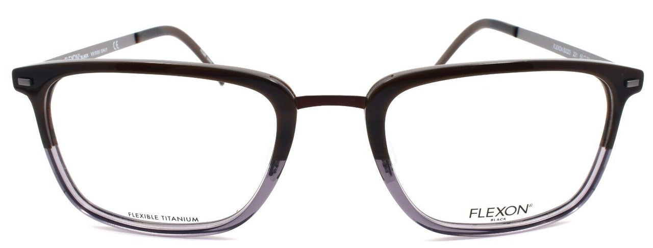 2-Flexon B2023 221 Men's Eyeglasses Frames Brown Horn 56-22-145 Flexible Titanium-883900206433-IKSpecs