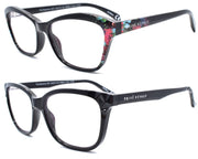 1-2 Pack Prive Revaux Diamond Blue Light Blocking Readers +3.50 Red Floral / Black-840219211800-IKSpecs