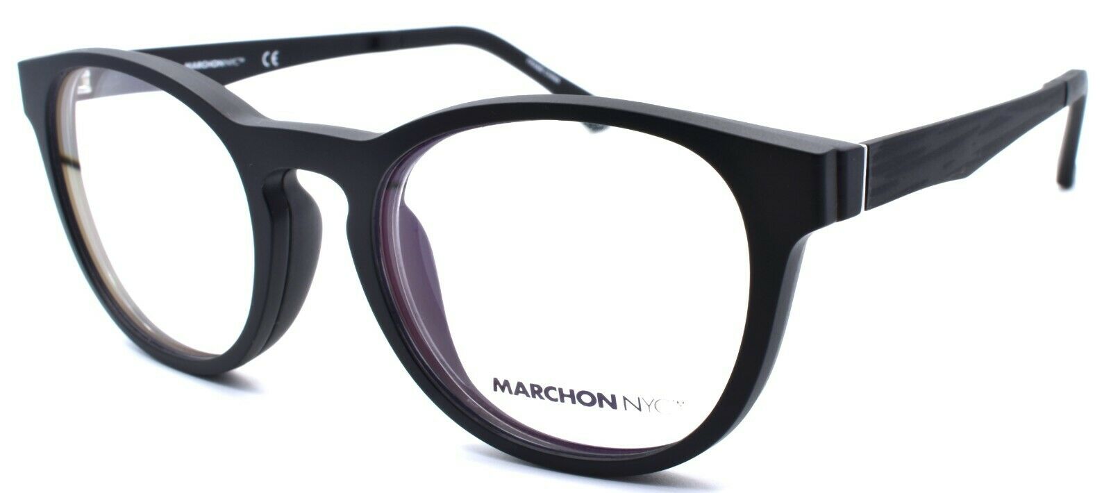 2-Marchon M-1502 002 Eyeglasses Frames 50-19-140 Matte Black + 2 Magnetic Clip Ons-886895484350-IKSpecs