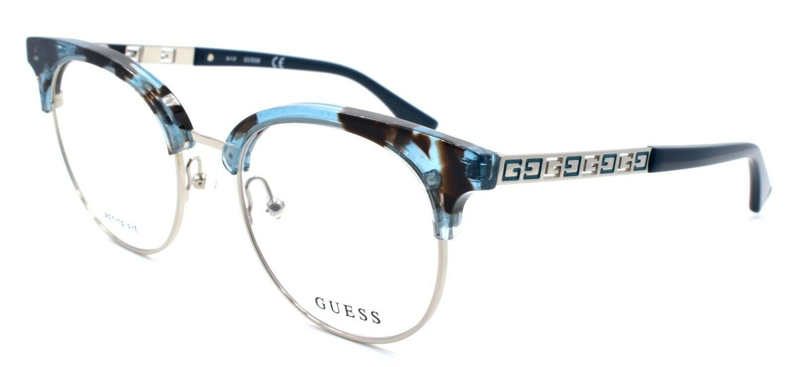 1-GUESS GU2744 089 Women's Eyeglasses Frames Petite 49-19-140 Turquoise / Silver-889214111210-IKSpecs