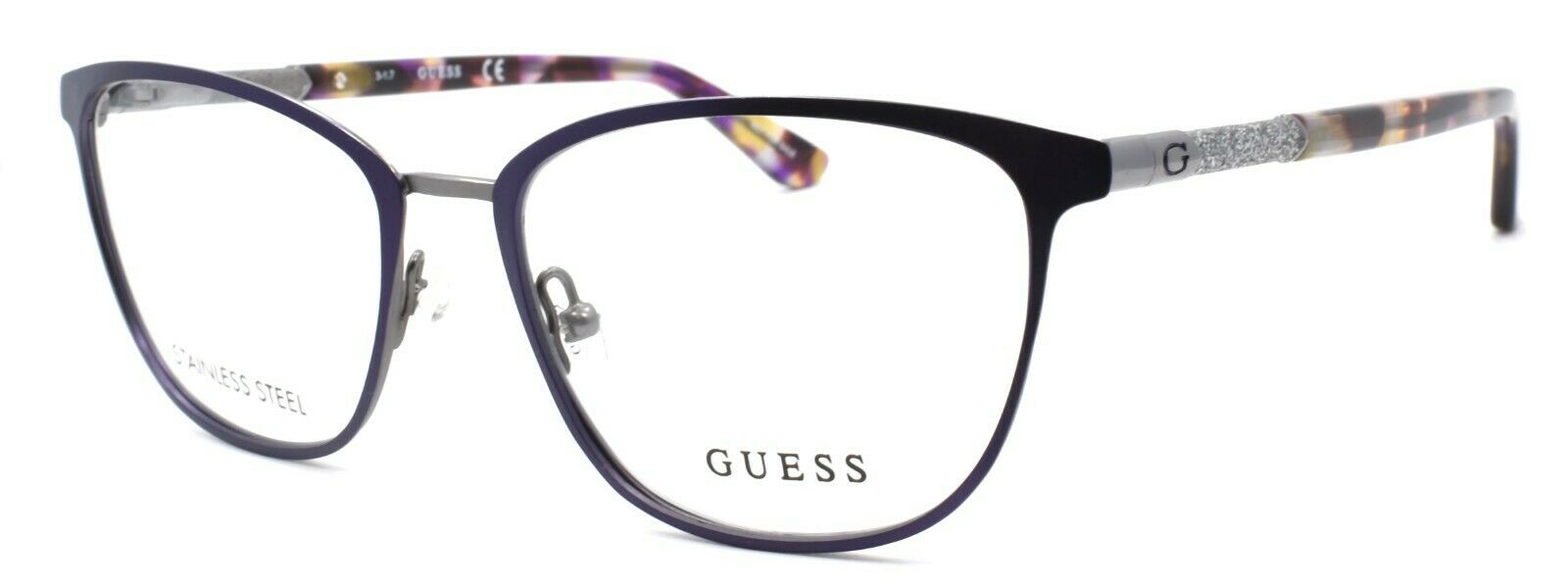 1-GUESS GU2659 082 Women's Eyeglasses Frames 51-17-140 Purple + CASE-664689921355-IKSpecs