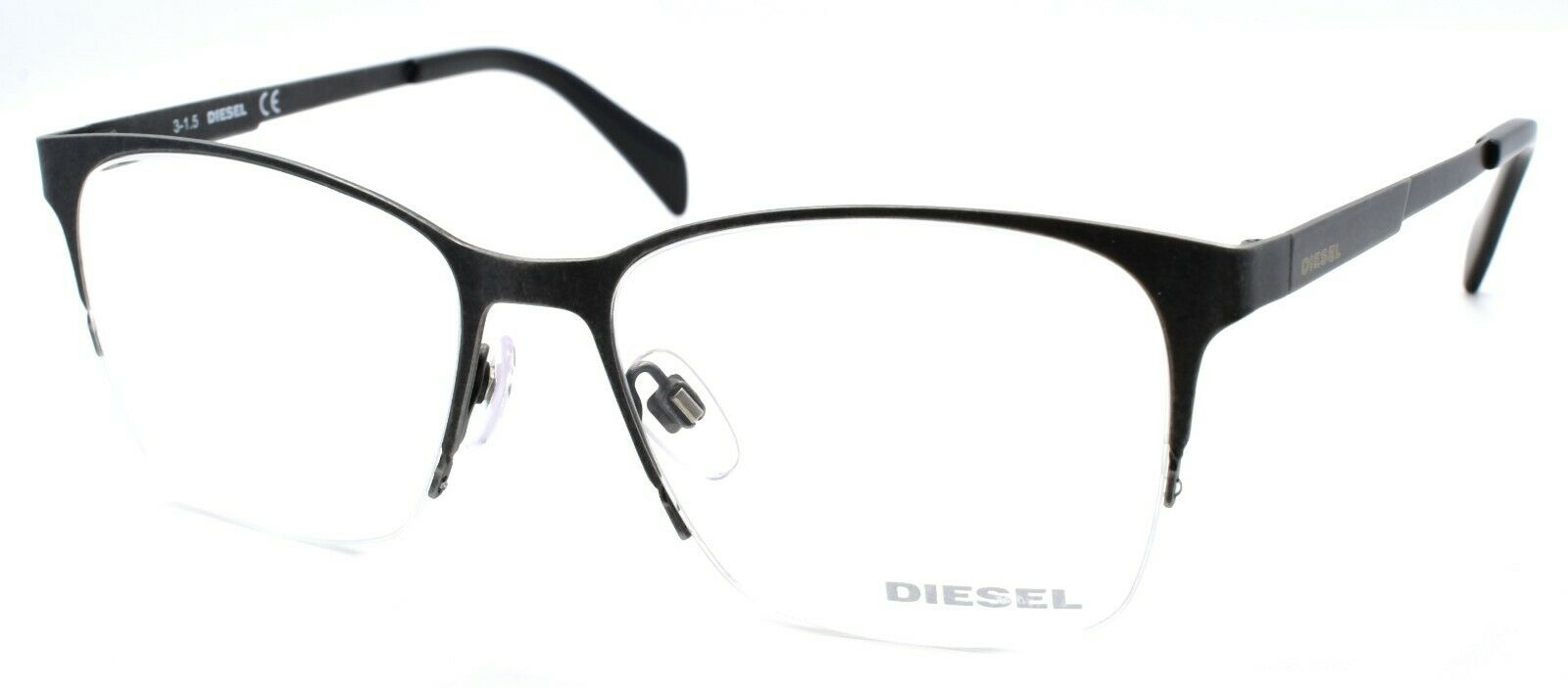 1-Diesel DL5152 009 Unisex Eyeglasses Frames Half Rim 52-16-145 Distressed Grey-664689707560-IKSpecs